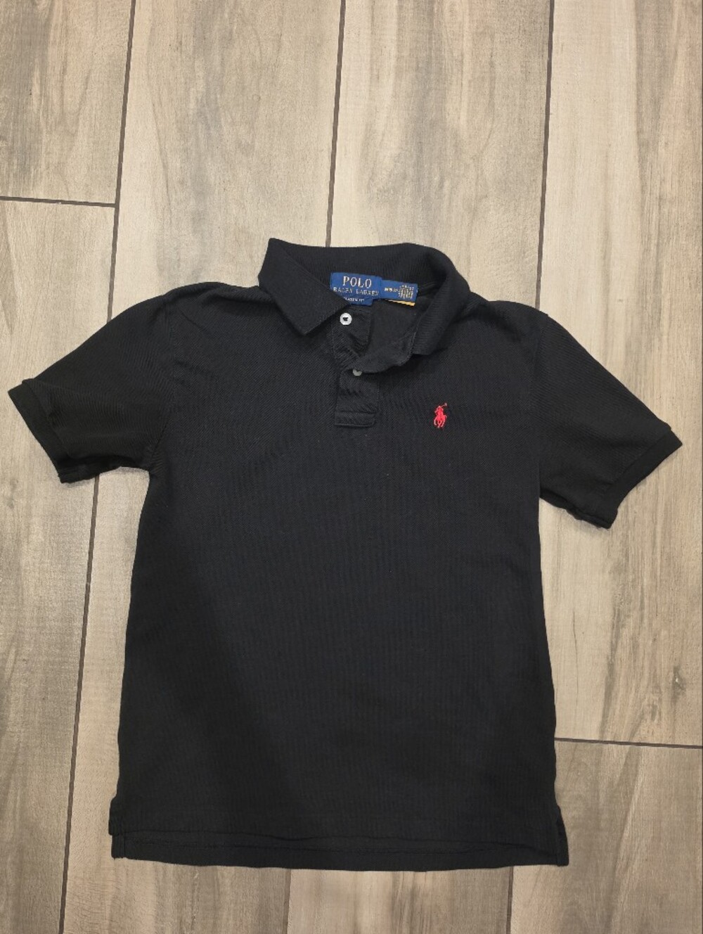 Polo by Ralph Lauren Boys Black Polo Shirt with Red Pony